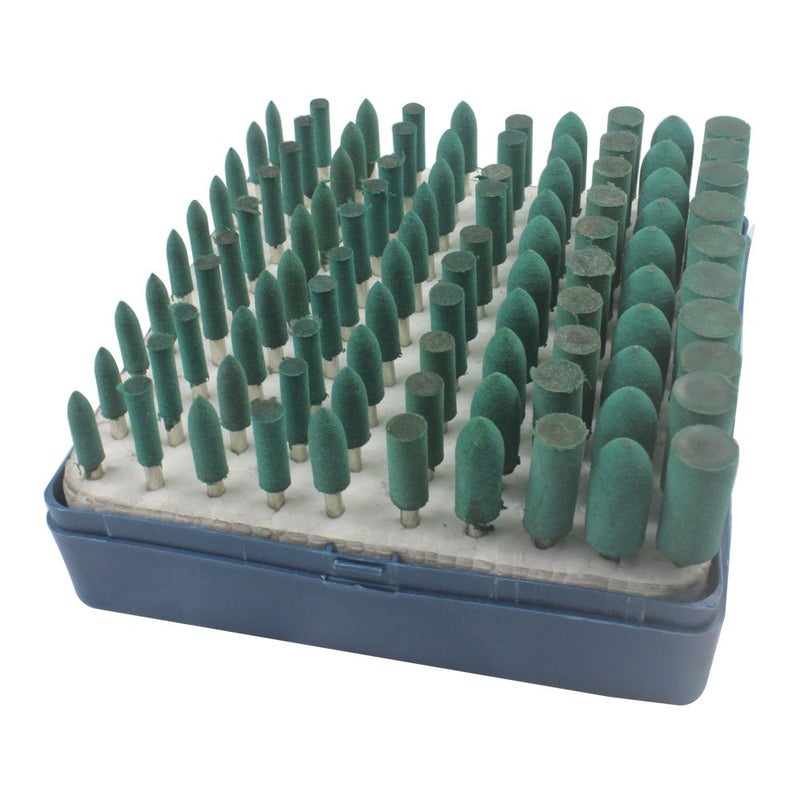 LUO KE 100pcs Rubber Grinding Mounted Point Rotary Assorted Accessory Grinding Head Wheel Head Kit For Dremel Polish - Image 3